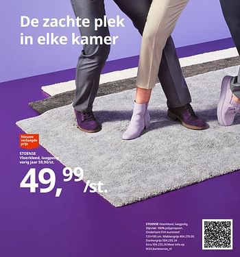 Promoties Stoense vloerkleed, laagpolig vorig - Huismerk - Ikea - Geldig van 23/08/2019 tot 31/07/2020 bij Ikea