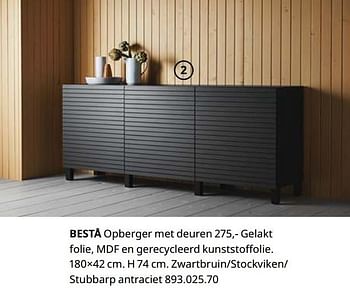 Promoties Besta opberger met deuren - Huismerk - Ikea - Geldig van 23/08/2019 tot 31/07/2020 bij Ikea