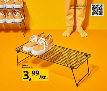 Promotions Grejig schoenenrek - Produit maison - Ikea - Valide de 23/08/2019 à 31/07/2020 chez Ikea