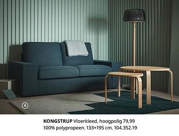 Promoties Kongstrup vloerkleed, hoogpolig - Huismerk - Ikea - Geldig van 23/08/2019 tot 31/07/2020 bij Ikea