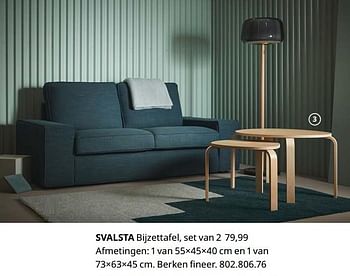 Promoties Svalsta bijzettafel - Huismerk - Ikea - Geldig van 23/08/2019 tot 31/07/2020 bij Ikea