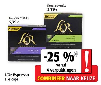 Promoties L`or espresso alle caps - Douwe Egberts - Geldig van 11/09/2019 tot 24/09/2019 bij Colruyt
