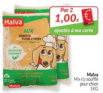 Malva Malva mix riz soufflé pour chien - En promotion chez Intermarche