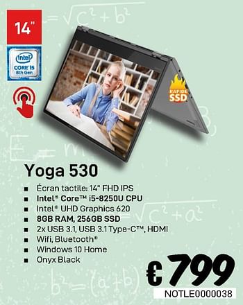 Promoties Lenovo yoga 530 - Lenovo - Geldig van 23/08/2019 tot 30/09/2019 bij Compudeals