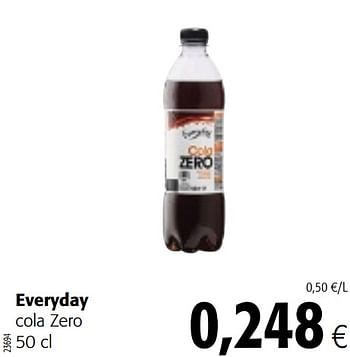 Promoties Everyday cola zero - Everyday - Geldig van 11/09/2019 tot 24/09/2019 bij Colruyt
