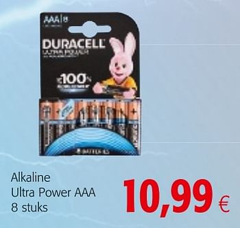 Promoties Duracell alkaline ultra power aaa - Duracell - Geldig van 11/09/2019 tot 24/09/2019 bij Colruyt