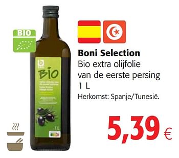 Promotions Boni selection bio extra olijfolie van de eerste persing - Boni - Valide de 11/09/2019 à 24/09/2019 chez Colruyt