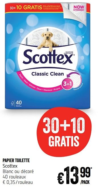 Promotions Papier toilette scottex - Scottex - Valide de 12/09/2019 à 18/09/2019 chez Delhaize