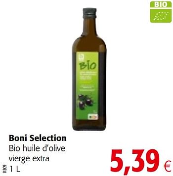 Promotions Boni selection bio huile d`olive vierge extra - Boni - Valide de 11/09/2019 à 24/09/2019 chez Colruyt