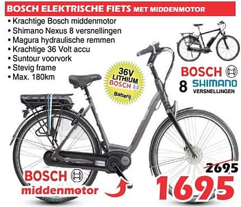 Promoties Bosch elektrische fiets met middenmotor - Bosch - Geldig van 06/09/2019 tot 23/09/2019 bij Itek