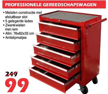 Promoties Professionele gereedschapswagen - Huismerk - Itek - Geldig van 06/09/2019 tot 23/09/2019 bij Itek