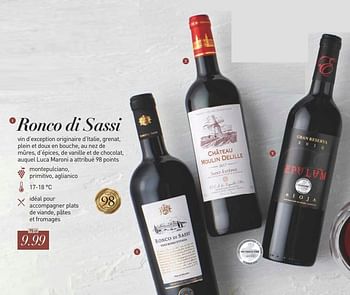 Promotions Ronco di sassi - Vins rouges - Valide de 13/09/2019 à 31/12/2019 chez Aldi