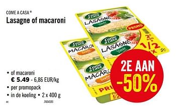 Promoties Macaroni - Come a Casa - Geldig van 23/09/2019 tot 28/09/2019 bij Lidl