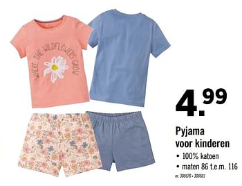 Promoties Pyjama voor kinderen - Huismerk - Lidl - Geldig van 23/09/2019 tot 28/09/2019 bij Lidl