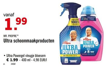 Promoties Ultra schoonmaakproducten ultra powergel vleugje bloesem - Mr. Propre - Geldig van 23/09/2019 tot 28/09/2019 bij Lidl