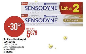 Promotions Dentifrice soin complet sensodyne - Sensodyne - Valide de 17/09/2019 à 30/09/2019 chez Super Casino