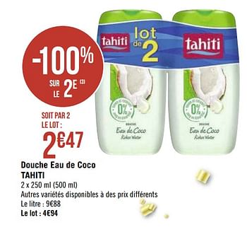 Promotions Douche eau de coco tahiti - Palmolive Tahiti - Valide de 17/09/2019 à 30/09/2019 chez Super Casino