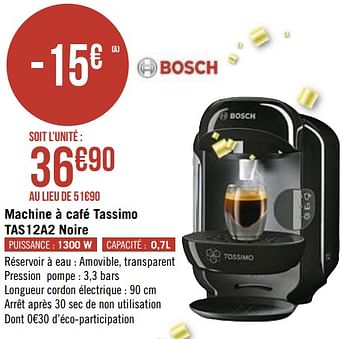 Promotions Bosch machine à café tassimo tas12a2 noire - Bosch - Valide de 17/09/2019 à 30/09/2019 chez Super Casino