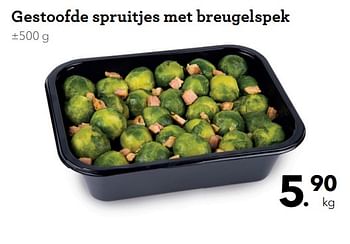 Promoties Gestoofde spruitjes met breugelspek - Huismerk - Buurtslagers - Geldig van 13/09/2019 tot 26/09/2019 bij Buurtslagers