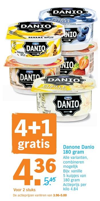 Promoties Danone danio vanille - Danone - Geldig van 16/09/2019 tot 22/09/2019 bij Albert Heijn