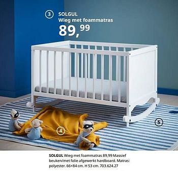 Nodig uit inkomen Zo snel als een flits Huismerk - Ikea Solgul wieg met foammatras - Promotie bij Ikea
