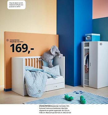 Promoties Stuva-fritids babybedje met lades - Huismerk - Ikea - Geldig van 23/08/2019 tot 31/07/2020 bij Ikea