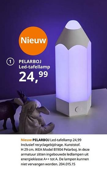 Promotions Pelarboj led-tafellamp - Produit maison - Ikea - Valide de 23/08/2019 à 31/07/2020 chez Ikea