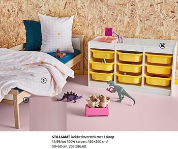 Promoties Stillsamt dekbedovertrek met 1 sloop - Huismerk - Ikea - Geldig van 23/08/2019 tot 31/07/2020 bij Ikea