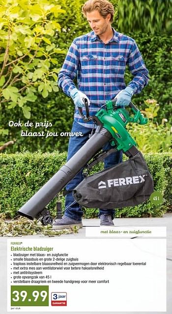 Ferrex Ferrex elektrische bladzuiger - Promotie bij