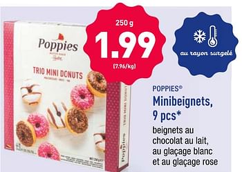 Promotions Minibeignets - Poppies - Valide de 16/09/2019 à 21/09/2019 chez Aldi