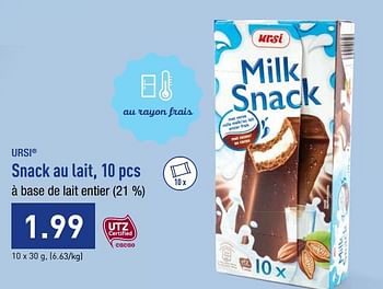 Promotions Snack au lait - Ursi - Valide de 16/09/2019 à 21/09/2019 chez Aldi