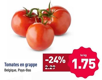 Promotions Tomates en grappe - Produit maison - Aldi - Valide de 16/09/2019 à 21/09/2019 chez Aldi