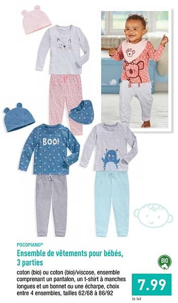 Promotions Ensemble de vêtements pour bébés - POCOPIANO - Valide de 16/09/2019 à 21/09/2019 chez Aldi
