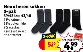 Promotions Mexx heren sokken 2-pak - Mexx - Valide de 17/09/2019 à 22/09/2019 chez Kruidvat