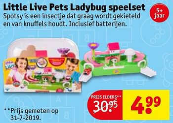 Promoties Little live pets ladybug speelset - Little Live Pets - Geldig van 17/09/2019 tot 22/09/2019 bij Kruidvat