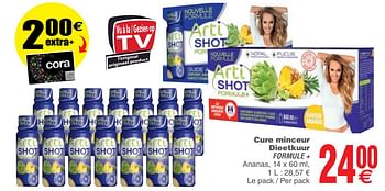 Promotions Cure minceur dieetkuur formule + - Arti Shot - Valide de 17/09/2019 à 24/09/2019 chez Cora
