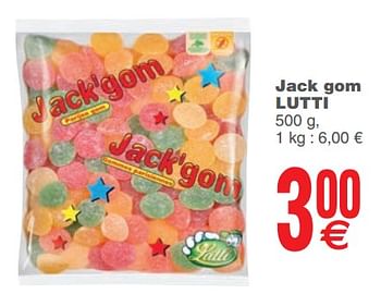 Promoties Jack gom lutti - Lutti - Geldig van 17/09/2019 tot 24/09/2019 bij Cora