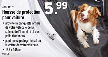 Promotions Housse de protection pour voiture - Zoofari - Valide de 23/09/2019 à 28/09/2019 chez Lidl