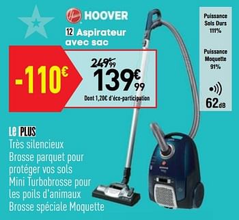 Promoties Hoover aspirateur avec sac - Hoover - Geldig van 03/09/2019 tot 23/09/2019 bij Conforama