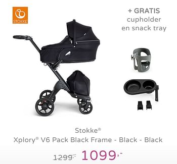 Promoties Stokke xplory v6 pack black frame - black - black - Stokke - Geldig van 15/09/2019 tot 21/09/2019 bij Baby & Tiener Megastore