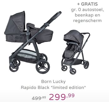 Promoties Born lucky rapido black limited edition - Born Lucky - Geldig van 15/09/2019 tot 21/09/2019 bij Baby & Tiener Megastore