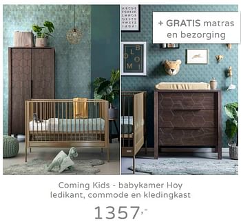 Promoties Coming kids - babykamer hoy ledikant, commode en kledingkast - Coming Kids - Geldig van 15/09/2019 tot 21/09/2019 bij Baby & Tiener Megastore