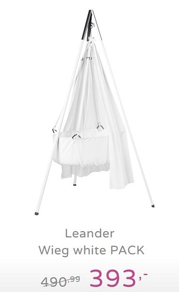 Promoties Leander wieg white pack - Leander - Geldig van 15/09/2019 tot 21/09/2019 bij Baby & Tiener Megastore