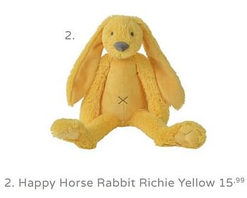 Promotions Happy horse rabbit richie yellow - Tiamo - Valide de 15/09/2019 à 21/09/2019 chez Baby & Tiener Megastore