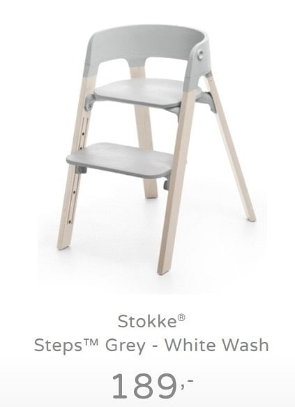 Stokke steps white store wash