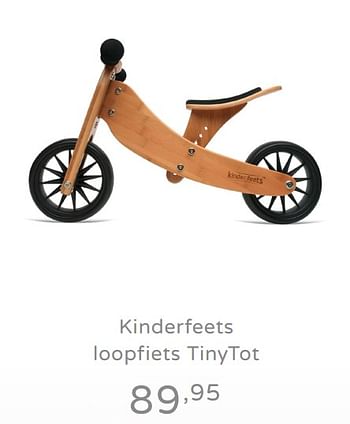 Promotions Kinderfeets loopfiets tinytot - Kinderfeets  - Valide de 15/09/2019 à 21/09/2019 chez Baby & Tiener Megastore