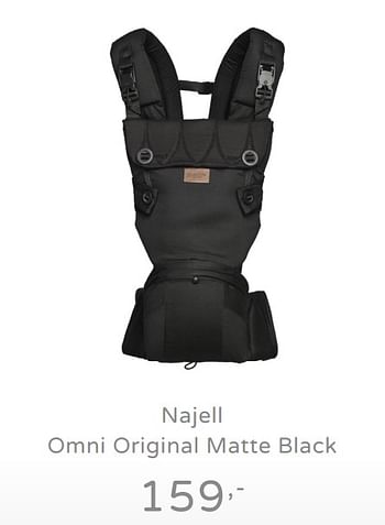 Promotions Najell omni original matte black - Najell - Valide de 15/09/2019 à 21/09/2019 chez Baby & Tiener Megastore