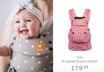 Promoties Tula draagzak explore bloom - Baby Tula - Geldig van 15/09/2019 tot 21/09/2019 bij Baby & Tiener Megastore