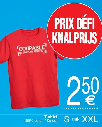 Promoties T-shirt - Huismerk - Cora - Geldig van 17/09/2019 tot 30/09/2019 bij Cora