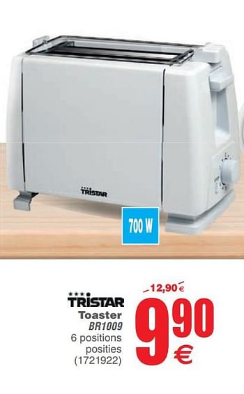 Promoties Tristar toaster br1009 - Tristar - Geldig van 17/09/2019 tot 30/09/2019 bij Cora